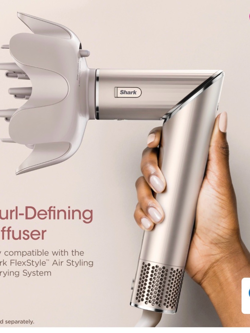 Shark FlexStyle Curl-Defining Diffuser only in box